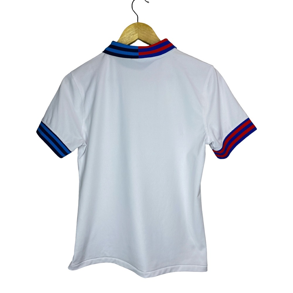 G/FORE Womens White Quarter Zip Performance Golf Polo Shirt Striped Trim Size M - Picture 2 of 9